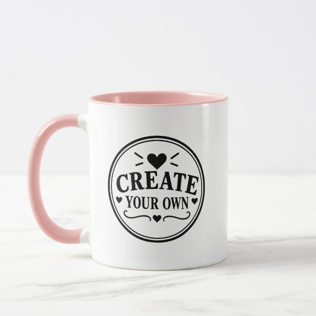 Create Your Own Customizable Combo Mug PINK (Left)