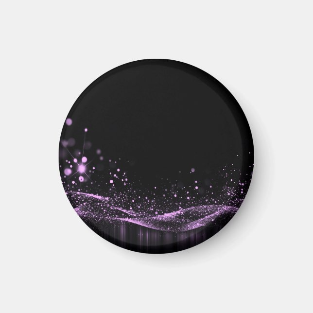 Create Your Own - Customizable Glitter Ribbon Pink Magnet (Front)