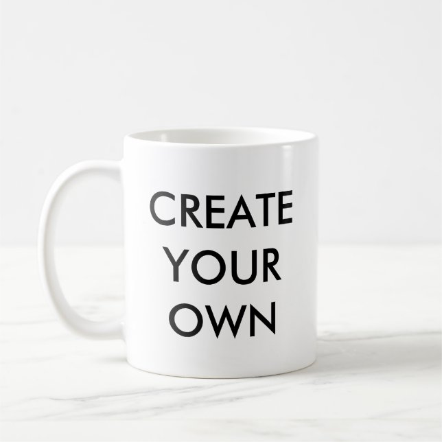 Create Your Own Customizable Large White Mug (Left)