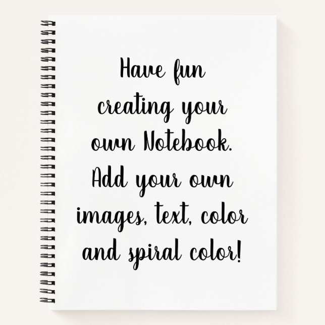 Create Your Own Customizable Personal Notebook (Front)