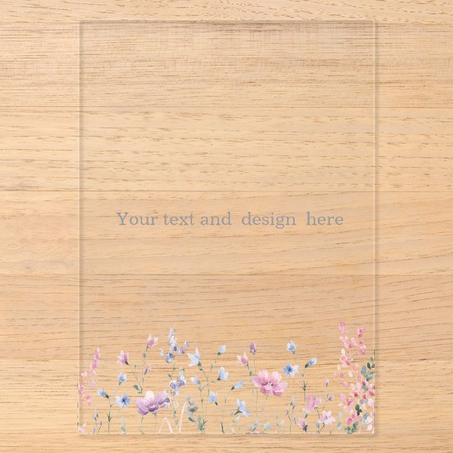 create your own  customizable white  acrylic invitations (Front)