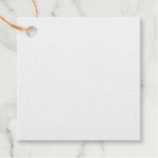 Create Your Own Customize Foil Square Favour Tags