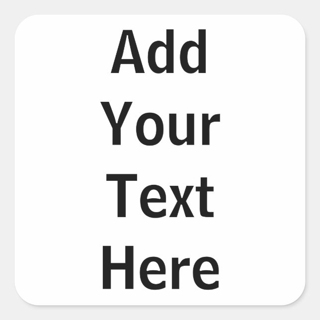 Create your own customize Rack Card Square Sticker (Front)