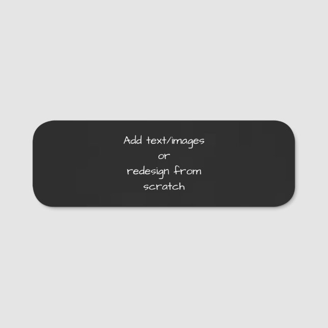 Create Your Own Customized Name Tag (Front)