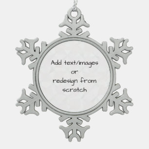 Create Your Own Customized Snowflake Pewter Christmas Ornament