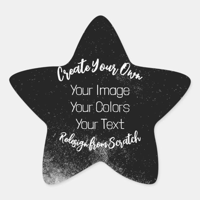 Create Your Own Customized Star Sticker (Front)
