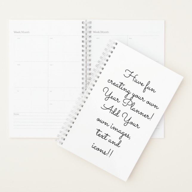 Create Your Own Customized Year Planner (Display)