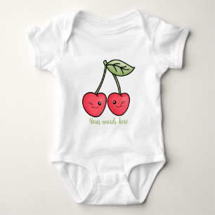 Create Your Own Cute Cherries Baby Bodysuit
