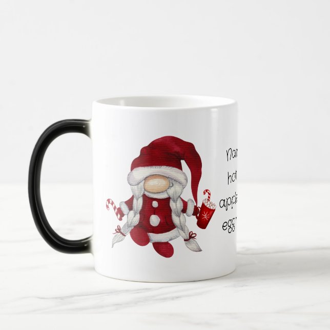 Create Your Own Cute Christmas Cocoa Gnome Magic Mug (Left)