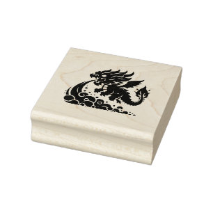 Create Your Own Cute Fire Breathing Chinese Dragon Rubber Stamp