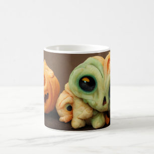 Create Your Own Cute Halloween Monster Duo Magic Mug