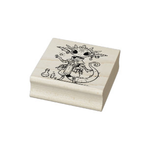 Create Your Own Cute Lizard Potion Master Rubber Stamp