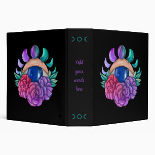 Create Your Own Cute Magic Eye, Moon & Roses Binder
