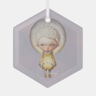 Create Your Own Cute Moon Boy Glass Ornament