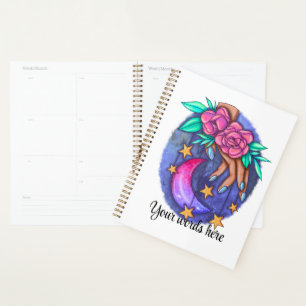 Create Your Own Cute Moon, Stars, Roses Hand Planner