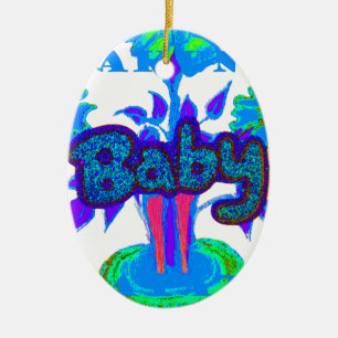 Create Your Own Cute Nice Lovely Glitter Baby Ceramic Ornament