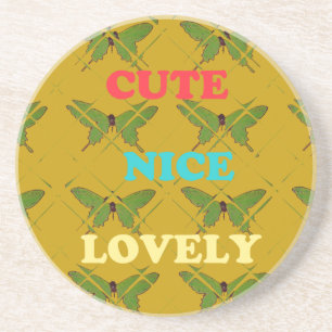Create Your Own Cute Nice Lovely Vintage Butterfly Coaster