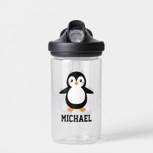 Create Your Own Cute Penguin Name Water Bottle