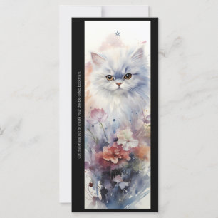 Create Your Own Cute Persian Kitten Bookmark Card