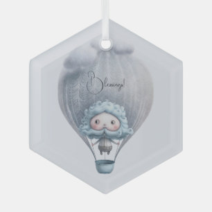 Create Your Own Cute Silly Hot Air Balloon Ride Glass Ornament