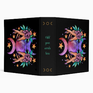 Create Your Own Cute Triple Moon Goddess & Roses Binder