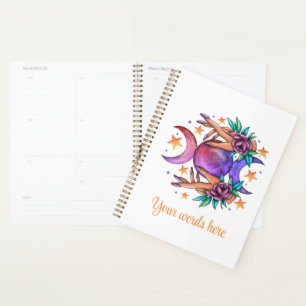 Create Your Own Cute Triple Moon Goddess & Roses Planner