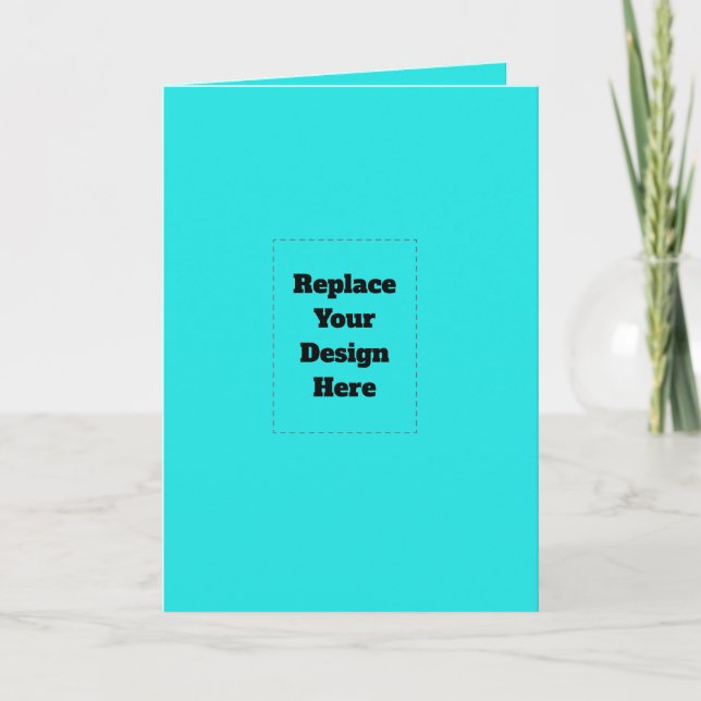 Create Your Own cyan Card (Front)