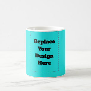 Create Your Own cyan Coffee Mug
