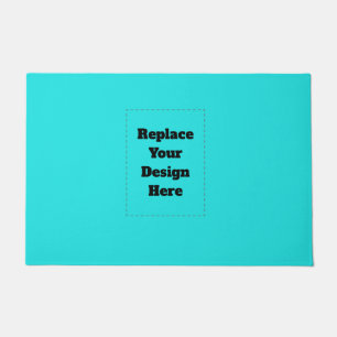 Create Your Own cyan Doormat