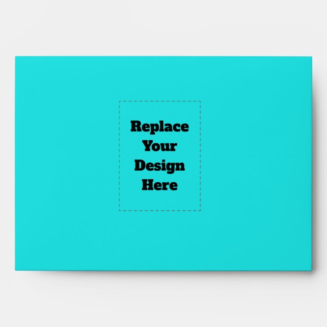 Create Your Own cyan Envelope (Front)
