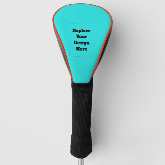 Create Your Own cyan Golf Head Cover (Front)