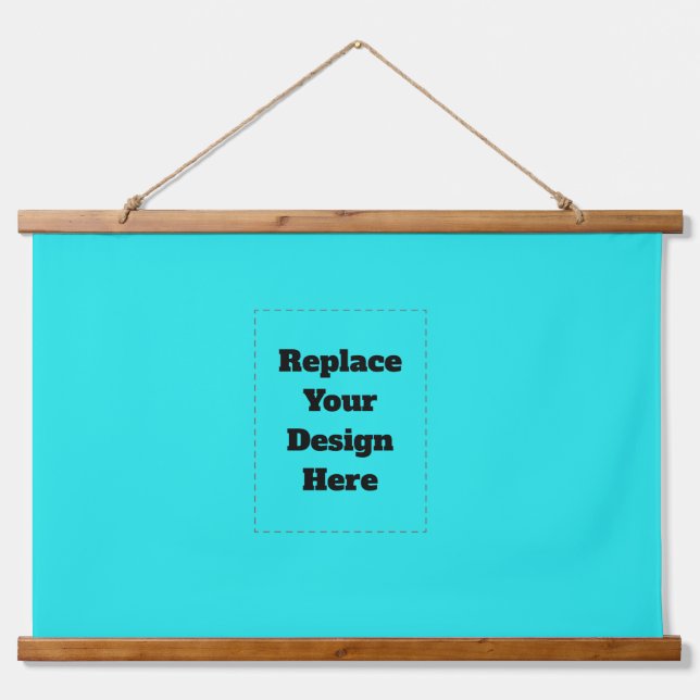 Create Your Own cyan Hanging Tapestry (Front)