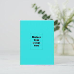 Create Your Own cyan Invitation Postcard