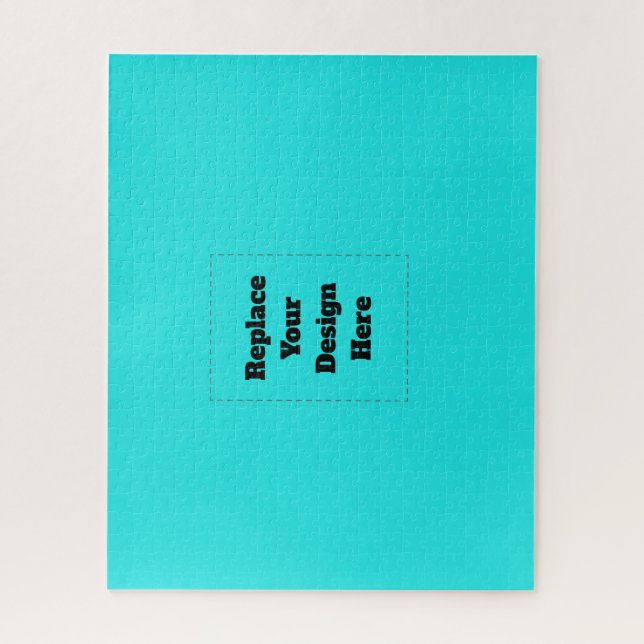 Create Your Own cyan Jigsaw Puzzle (Vertical)