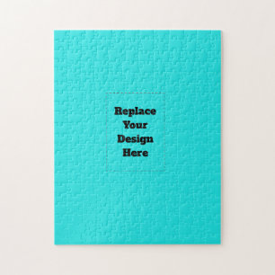 Create Your Own cyan Jigsaw Puzzle