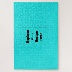 Create Your Own cyan Jigsaw Puzzle
