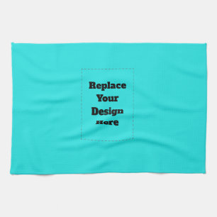 Create Your Own cyan Kitchen Towel