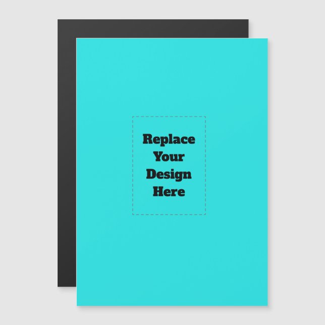 Create Your Own cyan Magnetic Invitation (Front/Back)