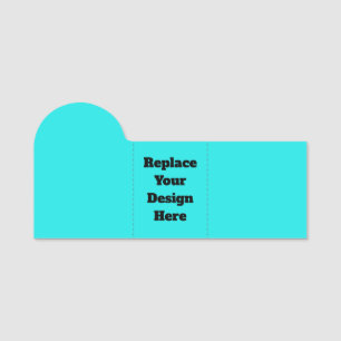 Create Your Own cyan Name Tag