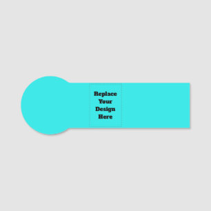 Create Your Own cyan Name Tag