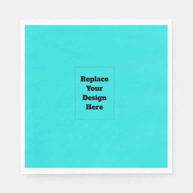 Create Your Own cyan Napkin (Front)