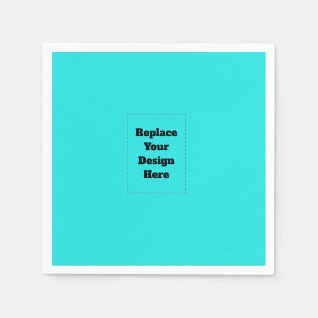 Create Your Own cyan Napkin (Front)