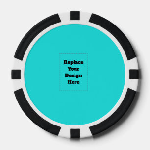 Create Your Own cyan Poker Chips