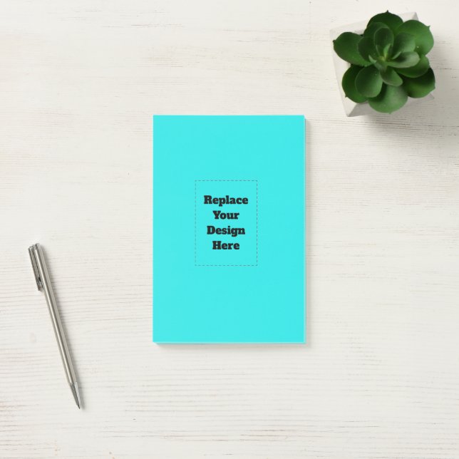 Create Your Own cyan Post-it Notes (Office)