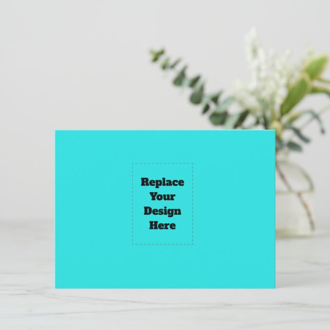 Create Your Own cyan Save The Date (Standing Front)