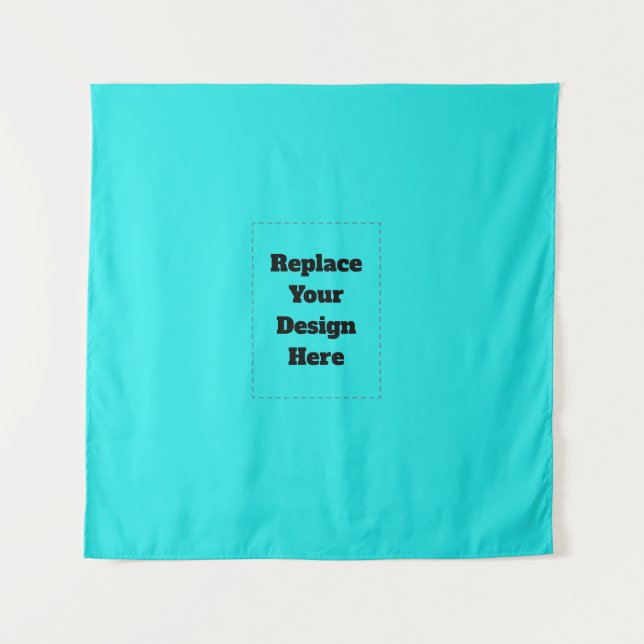 Create Your Own cyan Tapestry (Front)