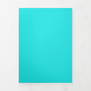 Create Your Own cyan Tri-Fold Invitation