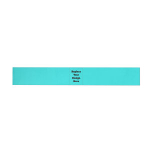 Create Your Own cyan Wrap Around Label