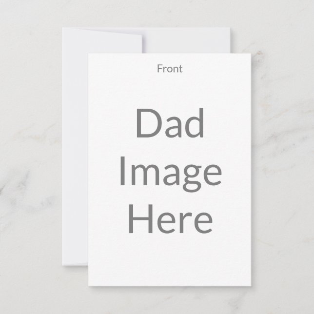 Create Your Own Dad Photo Front and Back Thank You Card (Front)