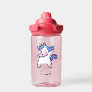 Create Your Own Dancing Unicorn Girl Name Water Bottle